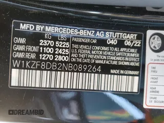2022 Mercedes-Benz E-Class E 350 with VIN W1KZF8DB2NB089264, listed as a Copart auction lot 42334975 with 57,773 mi miles and Salvage Title. Bid and sale history available at carsss.com. Image 13.