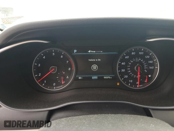 2019 Genesis G70 2.0T Advanced with VIN KMTG44LA5KU017338, listed as a Copart auction lot 68051814 with 58,375 mi miles and Salvage Title. Bid and sale history available at carsss.com. Image 9.