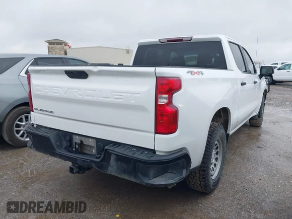 2021 Chevrolet Silverado 1500 Work Truck with VIN 3GCUYAEF8MG240248, listed as a IAAI auction lot 41865344 with 125,595 mi miles and . Bid and sale history available at DreamBid. Image 4.