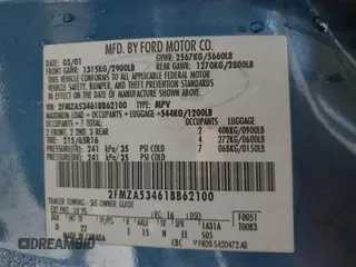 2001 Ford Windstar SEL with VIN 2FMZA53461BB62100, listed as a Copart auction lot 82975644 with 145,068 mi miles and Salvage Title. Bid and sale history available at carsss.com. Image 13.