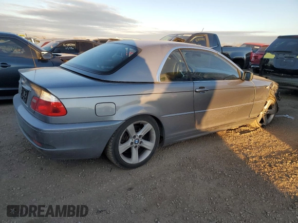 2004 BMW 3 Series 325Ci with VIN WBABW33444PL25543, listed as a Copart auction lot 83811414 with 106,309 mi miles and Salvage Title. Bid and sale history available at carsss.com. Image 3.