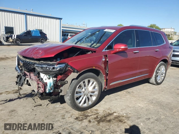 2020 Cadillac XT6 FWD Premium Luxury with VIN 1GYKPERSXLZ103765, listed as a Copart auction lot 73532524 with 44,084 mi miles and Salvage Title. Bid and sale history available at carsss.com. Image 1.