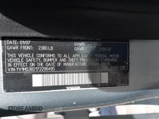 2007 Volvo S40 2.4L z VIN YV1MS382172296495, wystawiony jako IAAI lot #42197332 z przebiegiem 156 627 mil mil oraz . Historia ofert i sprzedaży dostępna na DreamBid. Obrazek 9.