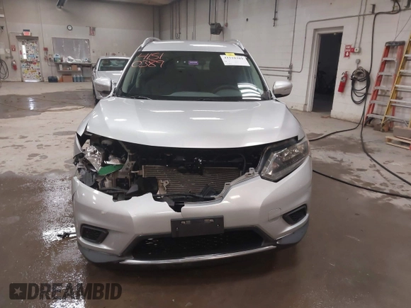 2014 Nissan Rogue S with VIN 5N1AT2MV7EC753510, listed as a IAAI auction lot 41510389 with 124,843 mi miles. Bid and sale history available at carsss.com. Image 12.