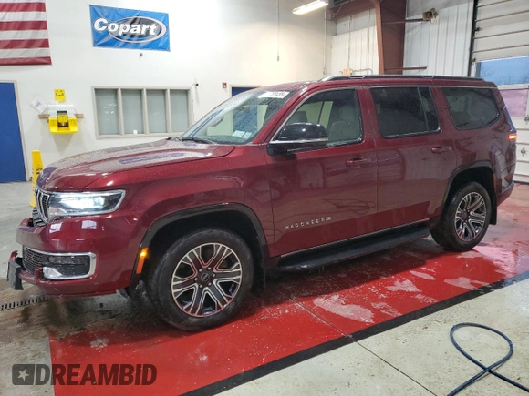 2025 Jeep Wagoneer с VIN 1C4SJVAP2SS501641, выставлен на аукционе Copart как лот 52308455 с пробегом 2 705 миль миль и Списание • Salvage title. История ставок и продаж доступна на DreamBid. Изображение 1.