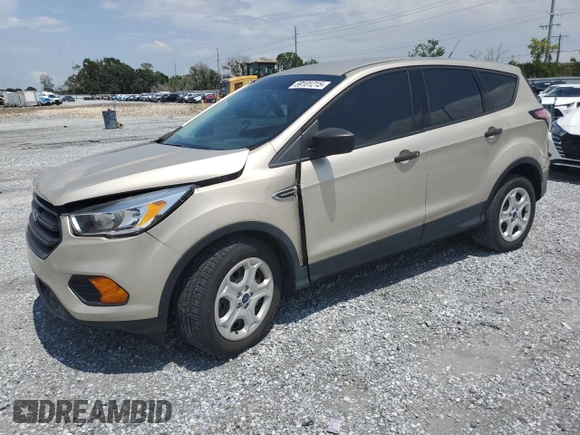 2017 Ford Escape S with VIN 1FMCU0F70HUD24801, listed as a Copart auction lot 59101215 with 53,718 mi miles and Salvage title. Bid and sale history available at DreamBid. Image 1.