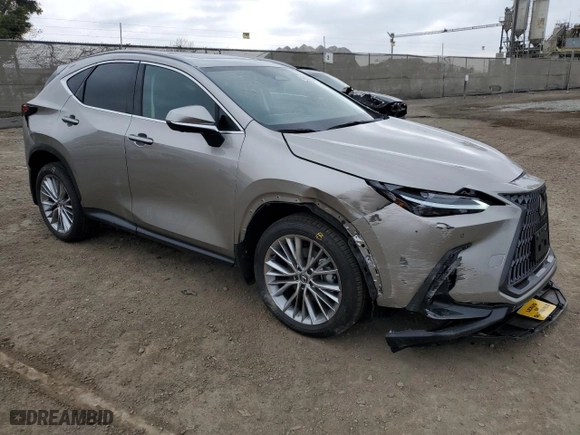 2025 Lexus NX with VIN 2T2GKCEZ6SC041433, listed as a Copart auction lot 43828265 with 1,343 mi miles and Salvage Title. Bid and sale history available at carsss.com. Image 4.