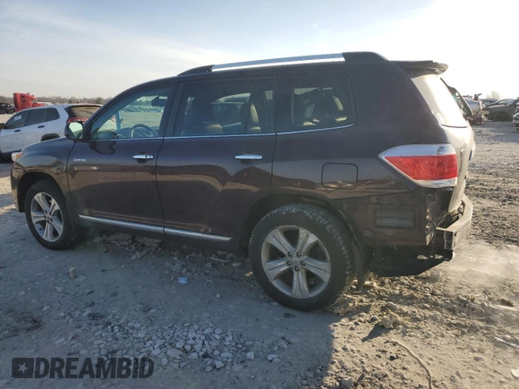 2012 Toyota Highlander Limited with VIN 5TDDK3EH7CS161197, listed as a Copart auction lot 49122805 with 168,008 mi miles and Clean Title. Bid and sale history available at carsss.com. Image 2.
