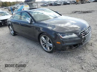 2013 Audi S7 with VIN WAUW2BFC1DN153798, listed as a Copart auction lot 49264295 with 81,579 mi miles and Salvage Title. Bid and sale history available at carsss.com. Image 4.