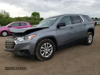 2021 Chevrolet Traverse LS with VIN 1GNERFKW4MJ132136, listed as a Copart auction lot 57566095 with 69,877 mi miles and Salvage title. Bid and sale history available at DreamBid. Image 1.