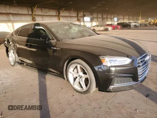 2018 Audi A5 Sportback Premium with VIN WAUDNCF52JA004082, listed as a Copart auction lot 87002474 with 84,790 mi miles and Salvage Title. Bid and sale history available at carsss.com. Image 4.