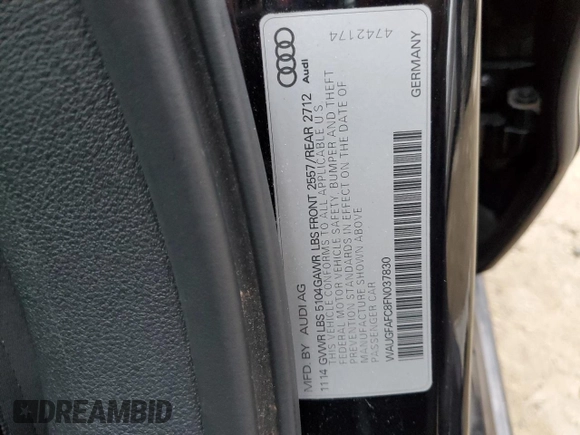 2015 Audi A6 2.0T Premium Plus with VIN WAUGFAFC8FN037830, listed as a Copart auction lot 71037002 with 79,832 mi miles. Bid and sale history available at carsss.com. Image 12.