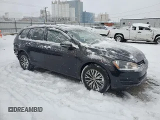 2017 Volkswagen Golf SportWagen S with VIN 3VW017AU4HM508629, listed as a Copart auction lot 88066545 with 52,348 mi miles and Salvage Title. Bid and sale history available at carsss.com. Image 4.
