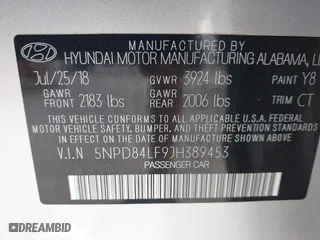 2018 Hyundai Elantra SEL with VIN 5NPD84LF9JH389453, listed as a IAAI auction lot 41961681 with 81,628 mi miles. Bid and sale history available at carsss.com. Image 9.