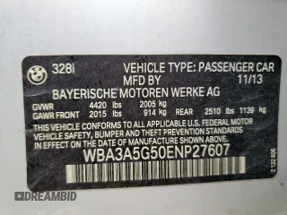 2014 BMW 3 Series 328i with VIN WBA3A5G50ENP27607, listed as a Copart auction lot 51286615 with 146,419 mi miles and Clean Title. Bid and sale history available at DreamBid. Image 13.