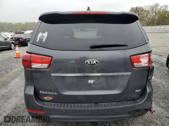 2016 Kia Sedona SX with VIN KNDMC5C15G6181498, listed as a Copart auction lot 51753695 with 182,117 mi miles and Salvage Title. Bid and sale history available at carsss.com. Image 6.