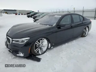 2017 BMW 7 Series 750i xDrive with VIN WBA7B0C55HG527046, listed as a Copart auction lot 41707455 with 15,947 mi miles and Salvage title. Bid and sale history available at DreamBid. Image 1.