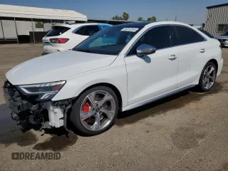 2023 Audi S3 Premium Plus z VIN WAUH3DGY2PA034889, wystawiony jako Copart lot #66010244 z przebiegiem 16 208 mil mil oraz Szkoda całkowita • Salvage title. Historia ofert i sprzedaży dostępna na DreamBid. Obrazek 1.