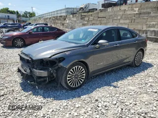 2018 Ford Fusion Titanium with VIN 3FA6P0RU9JR252090, listed as a Copart auction lot 64260025 with 124,356 mi miles and Salvage title. Bid and sale history available at DreamBid. Image 1.