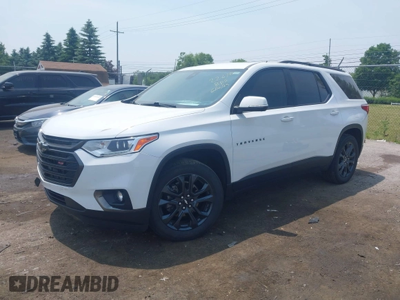 2021 Chevrolet Traverse RS with VIN 1GNERJKW8MJ122678, listed as a IAAI auction lot 42493317 with 56,521 mi miles and . Bid and sale history available at DreamBid. Image 17.
