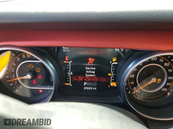 2020 Jeep Wrangler Unlimited Sport S с VIN 1C4HJXDG1LW189677, выставлен на аукционе Copart как лот 62716145 с пробегом 69 624 миль миль и Списание • Salvage title. История ставок и продаж доступна на DreamBid. Изображение 9.
