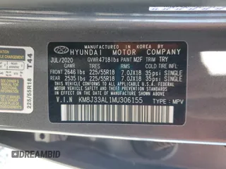2021 Hyundai Tucson SEL z VIN KM8J33AL1MU306155, wystawiony jako Copart lot #53405475 z przebiegiem 51 930 mil mil oraz Szkoda całkowita • Salvage title. Historia ofert i sprzedaży dostępna na DreamBid. Obrazek 12.