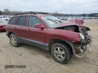 2003 Hyundai Santa Fe GLS with VIN KM8SC73D43U449794, listed as a Copart auction lot 43628875 with 0 mi miles and Salvage Title. Bid and sale history available at carsss.com. Image 4.