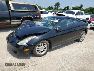 2002 Toyota Celica GT with VIN JTDDR32T220142191, listed as a Copart auction lot 56400014 with 0 mi miles and Salvage Title. Bid and sale history available at carsss.com. Image 1.