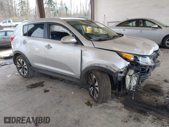2013 Kia Sportage SX with VIN KNDPCCA69D7529910, listed as a IAAI auction lot 41414560 with 101,769 mi miles and . Bid and sale history available at carsss.com. Image 1.