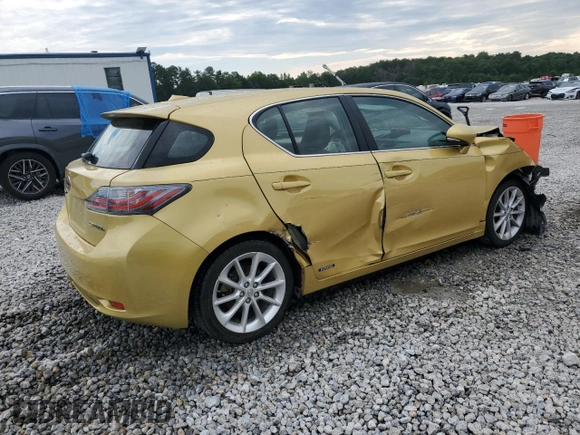 2012 Lexus CT 200h with VIN JTHKD5BH3C2054672, listed as a Copart auction lot 62001325 with 101,939 mi miles and Salvage title. Bid and sale history available at DreamBid. Image 3.