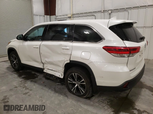 2019 Toyota Highlander LE with VIN 5TDBZRFH7KS737812, listed as a Copart auction lot 42648664 with 42,251 mi miles and Non repairable. Bid and sale history available at DreamBid. Image 2.
