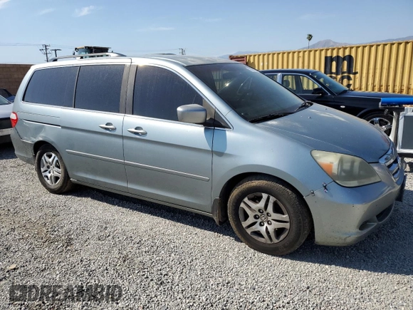 2005 Honda Odyssey EX with VIN 5FNRL38405B099581, listed as a Copart auction lot 52970815 with 218,225 mi miles and Salvage Title. Bid and sale history available at carsss.com. Image 4.