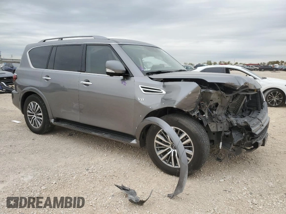 2021 Nissan Armada SL with VIN JN8AY2BAXM9370571, listed as a Copart auction lot 83081584 with 77,776 mi miles and Salvage Title. Bid and sale history available at carsss.com. Image 4.
