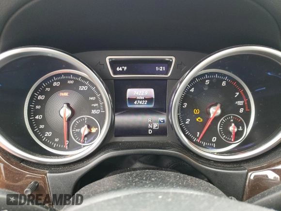 2019 Mercedes-Benz GLS with VIN 4JGDF6EEXKB226217, listed as a Copart auction lot 41643993 with 47,422 mi miles. Bid and sale history available at carsss.com. Image 9.