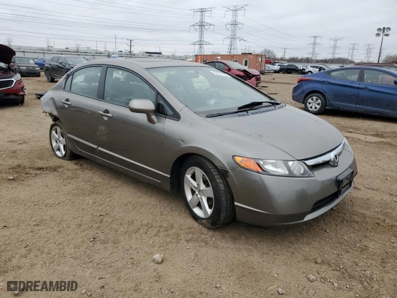 2008 Honda Civic Sdn EX with VIN 2HGFA16858H308994, listed as a Copart auction lot 42831755 with 201,182 mi miles and Salvage Title. Bid and sale history available at carsss.com. Image 4.