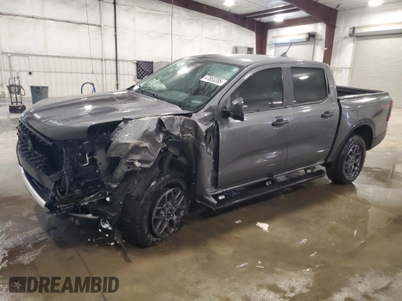 2024 Ford Ranger XLT with VIN 1FTER4HH1RLE14252, listed as a Copart auction lot 47863285 with 14,684 mi miles and Salvage Title. Bid and sale history available at carsss.com. Image 1.
