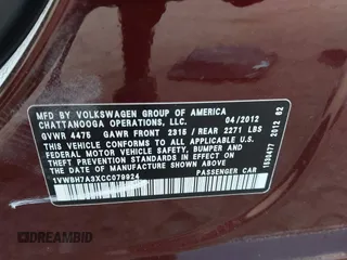2012 Volkswagen Passat SE с VIN 1VWBH7A3XCC079924, выставлен на аукционе IAAI как лот 42333339 с пробегом 108 173 миль миль и . История ставок и продаж доступна на DreamBid. Изображение 9.
