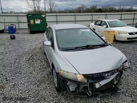2010 Honda Civic Sdn LX with VIN 2HGFA1F52AH332441, listed as a Copart auction lot 50136305 with 128,249 mi miles and Salvage Title. Bid and sale history available at carsss.com. Image 10.