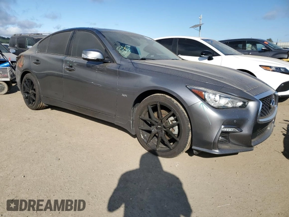 2019 Infiniti Q50 Luxe z VIN JN1EV7AP0KM542273, wystawiony jako Copart lot #50639035 z przebiegiem 44 001 mil mil oraz Szkoda całkowita • Salvage title. Historia ofert i sprzedaży dostępna na DreamBid. Obrazek 4.