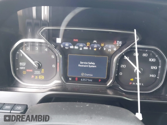2020 GMC Sierra 1500 Denali z VIN 3GTU9FELXLG371258, wystawiony jako IAAI lot #41303490 z przebiegiem 63 571 mil mil oraz . Historia ofert i sprzedaży dostępna na DreamBid. Obrazek 7.
