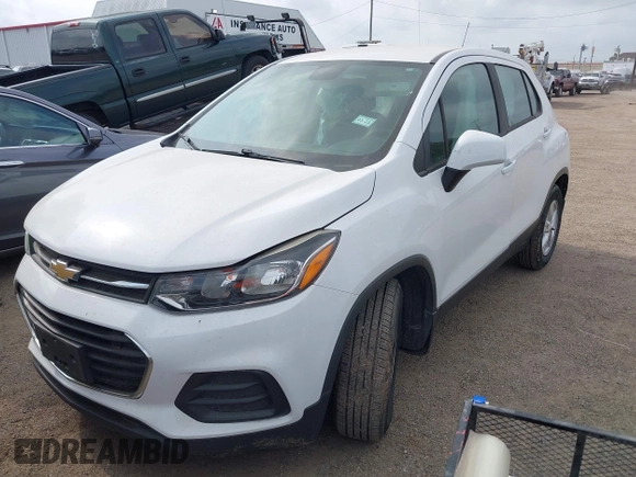 2020 Chevrolet Trax LS with VIN 3GNCJKSB2LL150095, listed as a IAAI auction lot 42070330 with 46,773 mi miles and . Bid and sale history available at DreamBid. Image 2.