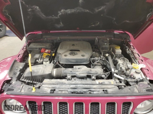 2022 Jeep Wrangler Unlimited Sahara with VIN 1C4HJXEN9NW120171, listed as a Copart auction lot 47029585 with 25,085 mi miles and Salvage Title. Bid and sale history available at DreamBid. Image 11.
