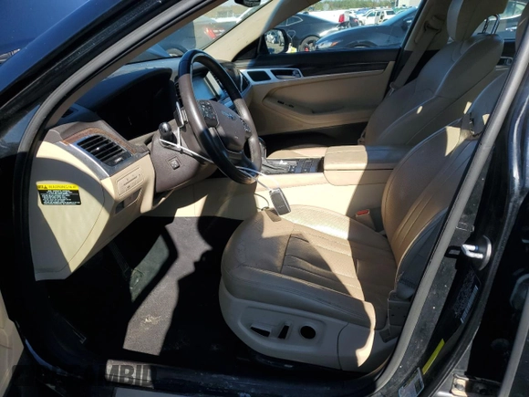 2017 Genesis G80 3.8L with VIN KMHGN4JE9HU194786, listed as a Copart auction lot 79627574 with 153,342 mi miles and Salvage Title. Bid and sale history available at carsss.com. Image 7.