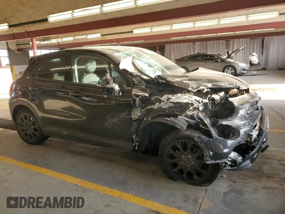 2017 FIAT 500X Urbana Edition with VIN ZFBCFXCB8HP611806, listed as a Copart auction lot 82970814 with 99,225 mi miles and Salvage title. Bid and sale history available at DreamBid. Image 4.