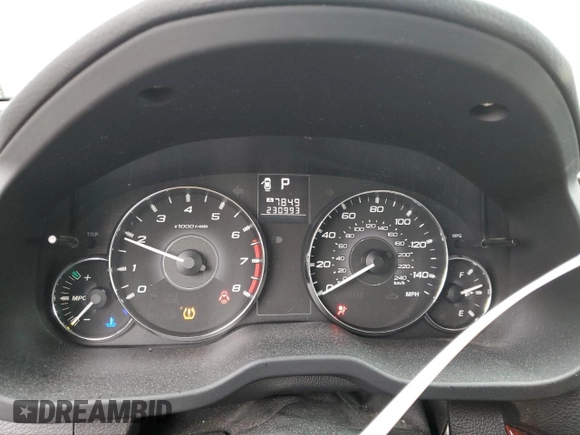 2011 Subaru Legacy Limited with VIN 4S3BMBJ6XB3258040, listed as a Copart auction lot 45657895 with 230,993 mi miles and Salvage title. Bid and sale history available at DreamBid. Image 9.