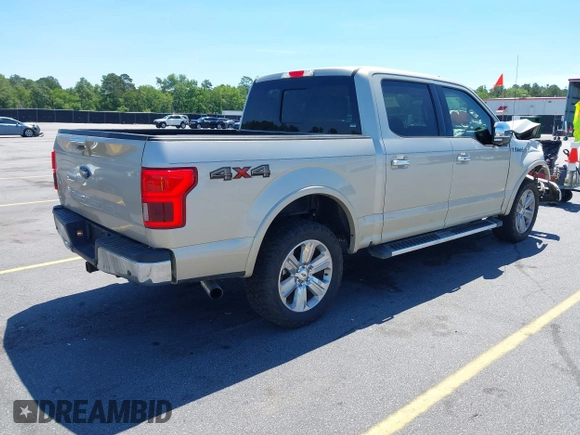 2018 Ford F-150 XL with VIN 1FTEW1E54JFE36153, listed as a IAAI auction lot 42193233 with 96,074 mi miles and . Bid and sale history available at DreamBid. Image 4.