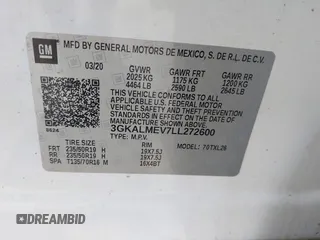 2020 GMC Terrain SLE с VIN 3GKALMEV7LL272600, выставлен на аукционе IAAI как лот 42102746 с пробегом 90 385 миль миль и . История ставок и продаж доступна на DreamBid. Изображение 9.