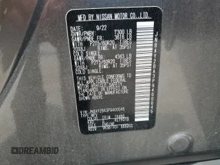 2023 Nissan Armada SL with VIN JN8AY2BA3P9400045, listed as a Copart auction lot 64708373 with 13,826 mi miles. Bid and sale history available at carsss.com. Image 13.