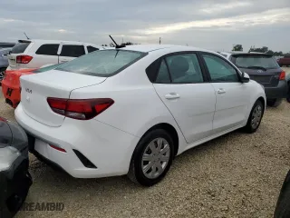 2023 Kia Rio LX with VIN 3KPA24AD1PE566211, listed as a Copart auction lot 74059324 with 0 miles and Non Repairable. Bid and sale history available at carsss.com. Image 3.