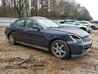 2003 Infiniti G35 with VIN JNKCV51EX3M001965, listed as a Copart auction lot 86999134 with 63,131 mi miles and Salvage Title. Bid and sale history available at DreamBid. Image 4.